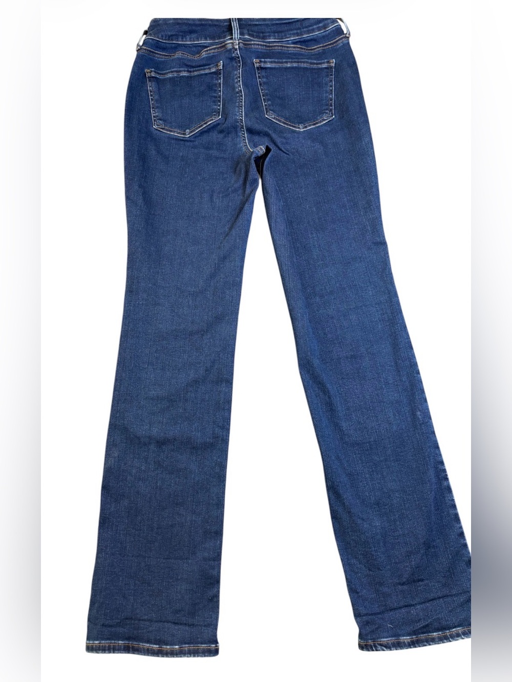 NYDJ Marilyn Straight Jeans Size 4 Quinn Blue Lift Tuck Stretch Denim EUC - Picture 3 of 11